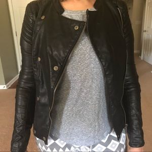 Zara leather jacket almost new! Real leather